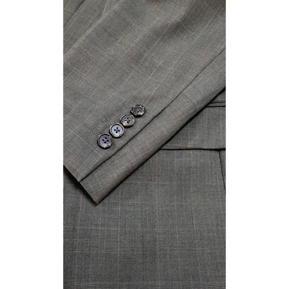Ralph Lauren Men's Brown Plaid Wool Blazer Sport Coat Jacket Dillard's Exclusive